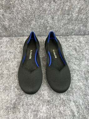 Rothy's The Flat Black Solid Knit Ballet Flats Women's Size 10.5
